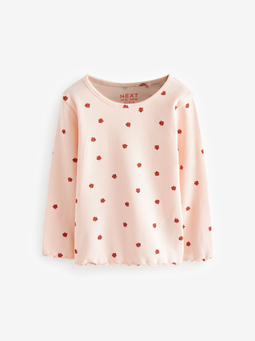 Лонгслив для девочки Next 409-072, 5 шт., Розовый, Красный, Синий