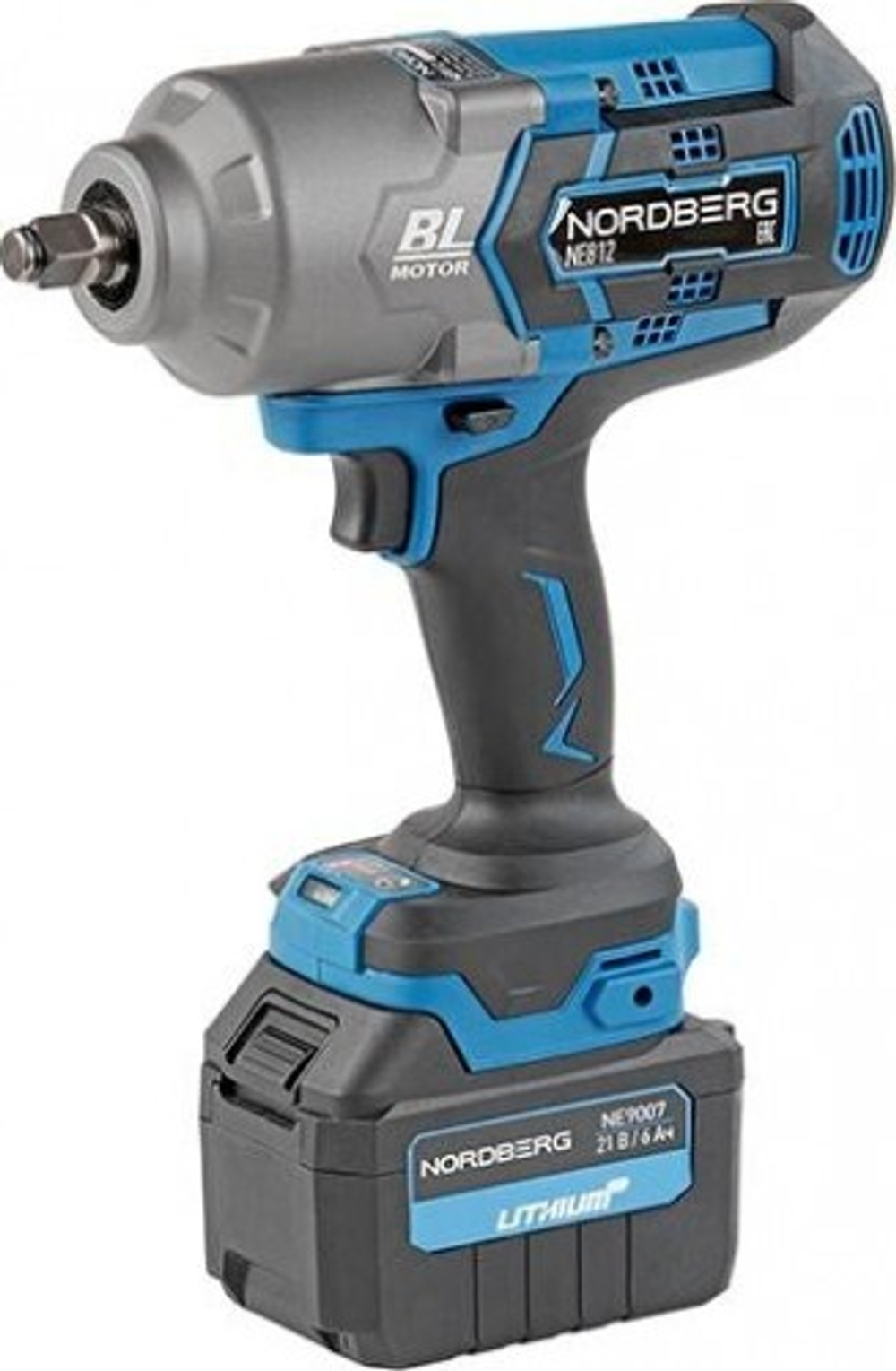 Гайковерт аккумуляторный NORDBERG NE812K NE812K