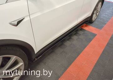 Сплиттеры накладок на пороги для TESLA Model X (15-...)