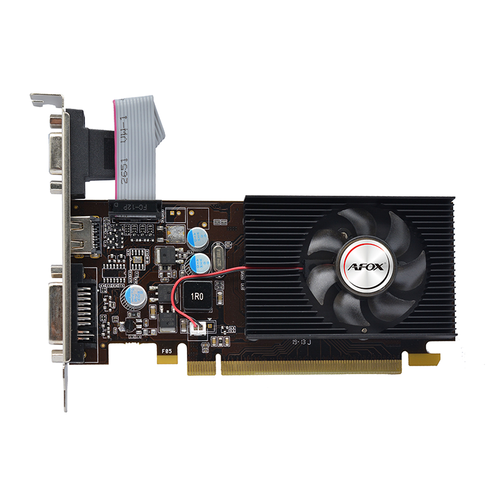 Видеокарта AFOX NVIDIA GeForce G210, 1Гб GDDR3, 64 бита, LP, Retail, PCIe2.0, 1xFAN, 1-SLOT, 30Вт, VGA, HDMI, DVI (AF210-1024D3L5)