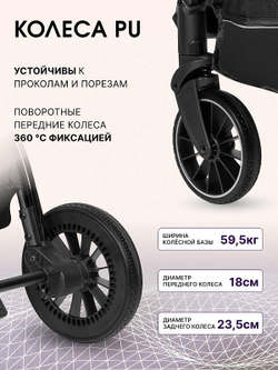 Детская коляска Farfello Camille Comfort 2 в 1 черный / black