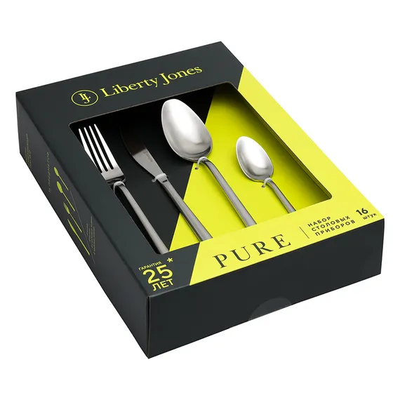 Набор столовых приборов pure, серебристые матовые, 16 пред.