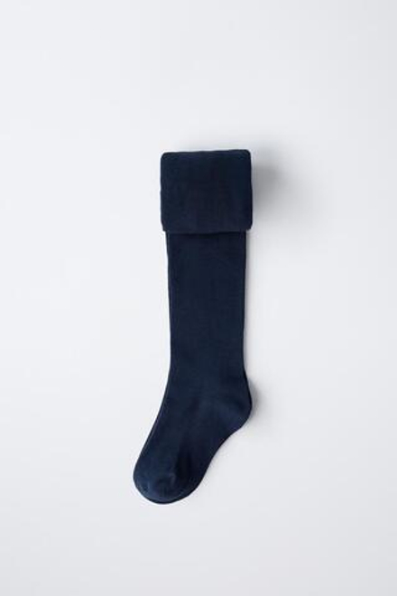 ZARA ОДНОТОННЫЕ КОЛГОТКИ, МОРСКОЙ СИНИЙ