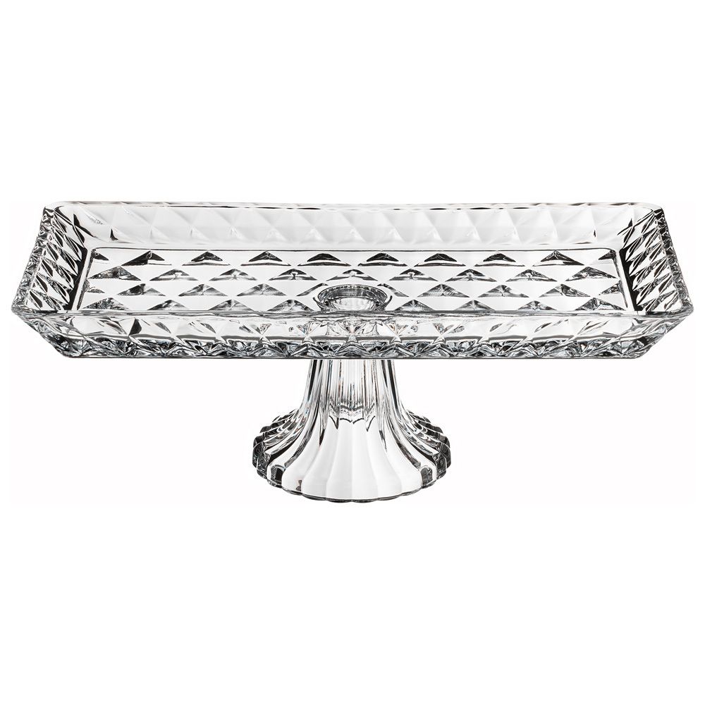 БЛЮДО НА НОЖКЕ ПРЯМОУГОЛЬНОЕ 33Х16Х12 СМ