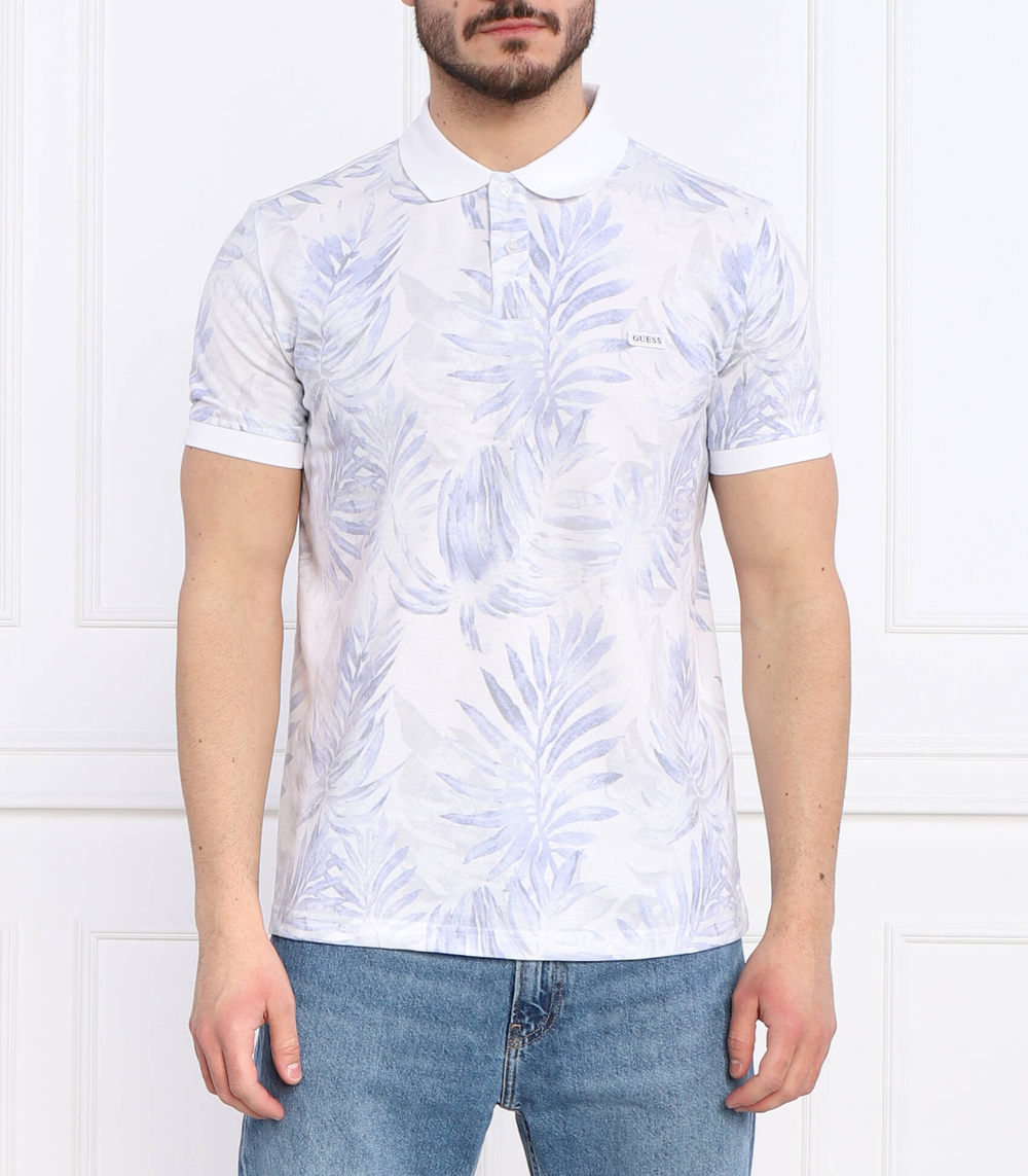 поло guess patch GUESS - белый(M3GP10 KBQ40)