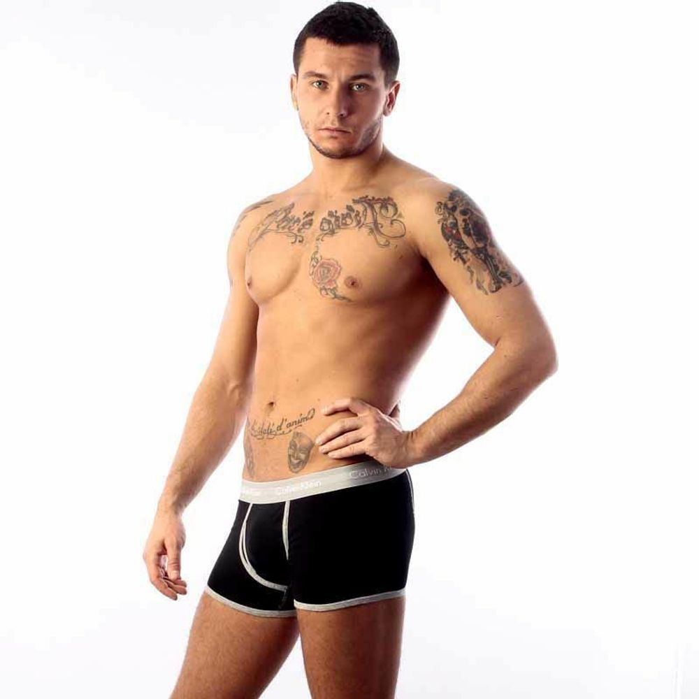 Мужские трусы хипсы черные Calvin Klein 365 Trunks Black