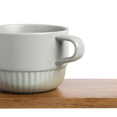 Чайный набор чашка 250мл на подставке из акации 15*9,5*1см "Flomik"