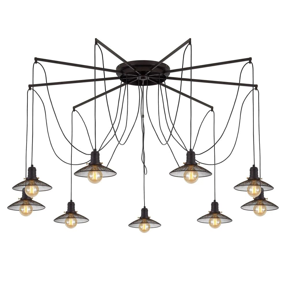 Citilux Эдисон CL451292 Люстра паук Венге