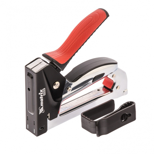 Степлер мебельный, тип скобы 53, 6-10мм, стальной, быстрая загрузка, PRO Matrix, 40916