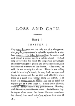 Loss and gain: the story of a convert | Newman John Henry