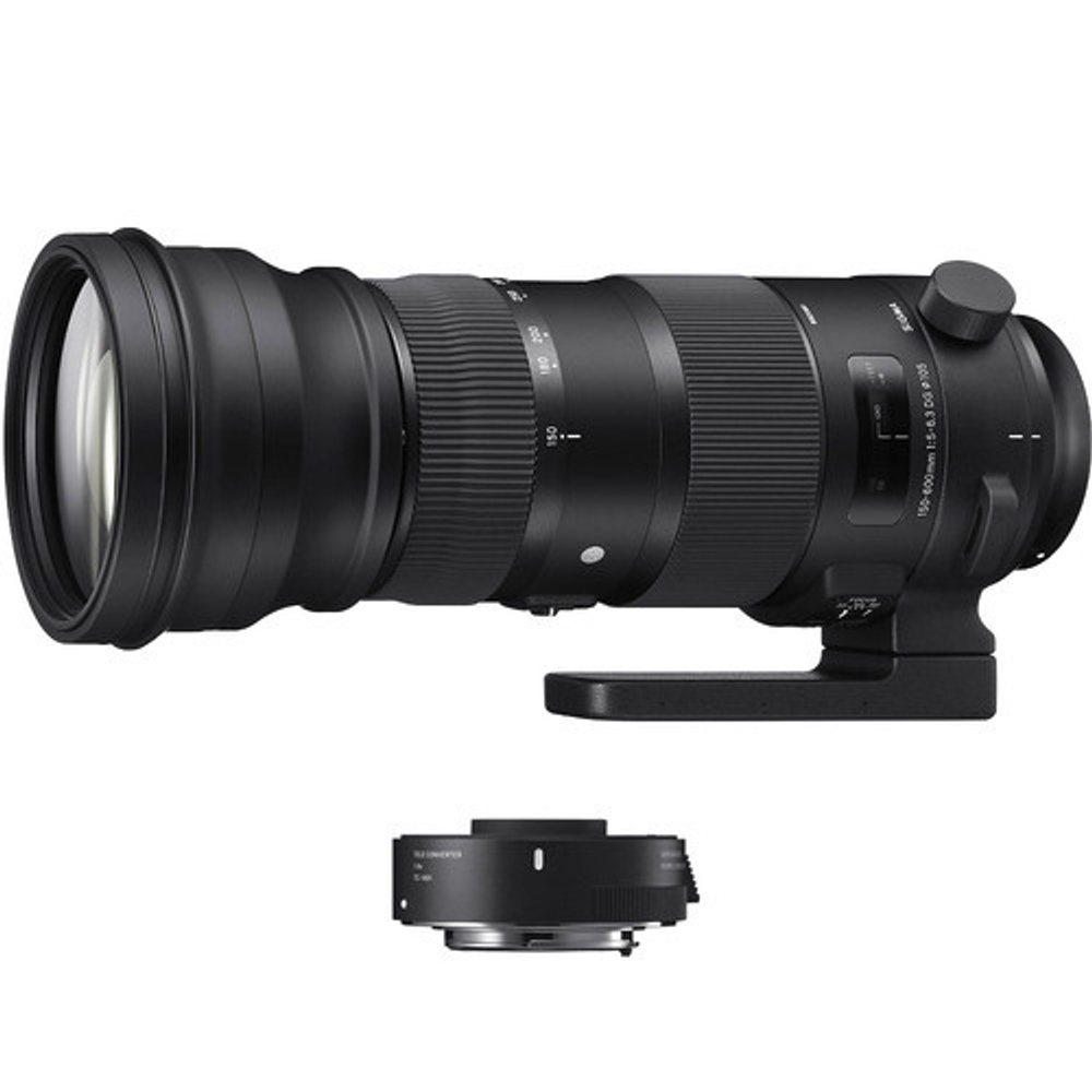 Объектив Sigma AF 150-600mm f/5.0-6.3 Sports + TC-1401 Teleconverter Canon , черный
