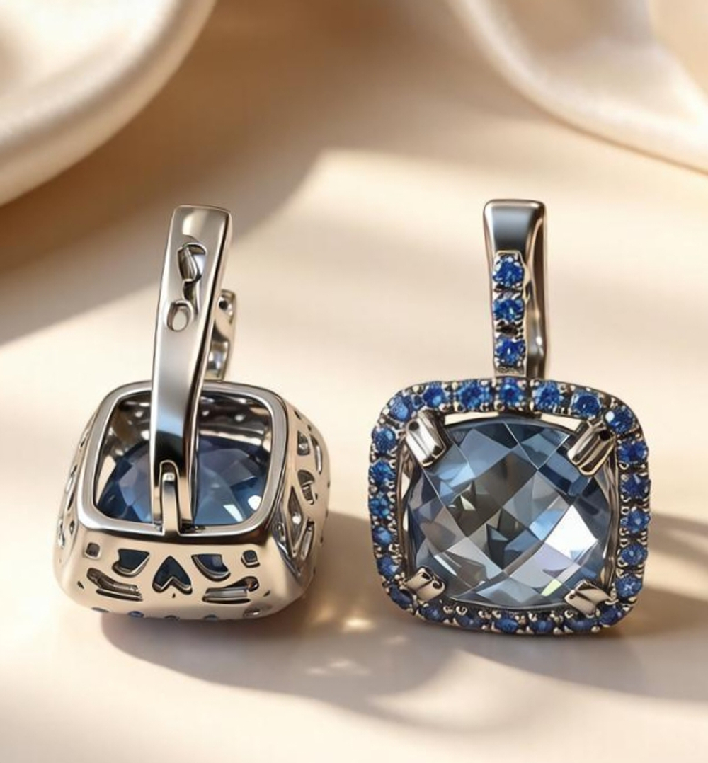 Ювелирные серьги из серебра 925 пробы