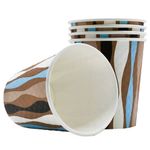 Стакан одноразовый бумажный 250/280 мл, диаметр 80 мм, конгрев/печать, "Волна", КОМПЛЕКТ 50 шт., WELDAY (ВЭЛДЭЙ), 702698