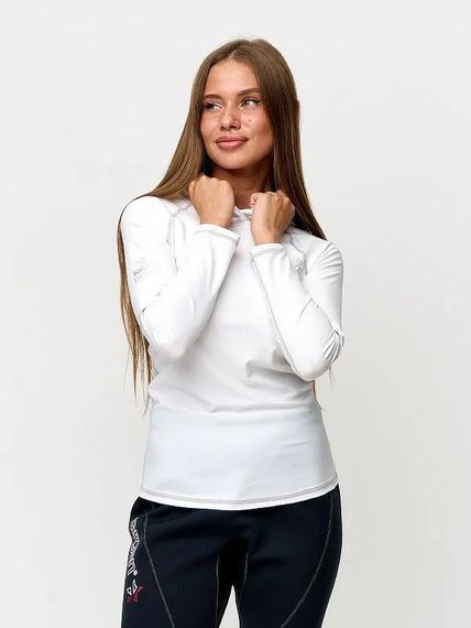 Футболка рашгард лонгслив Sargan Агидель Худи UPF 50+ белый