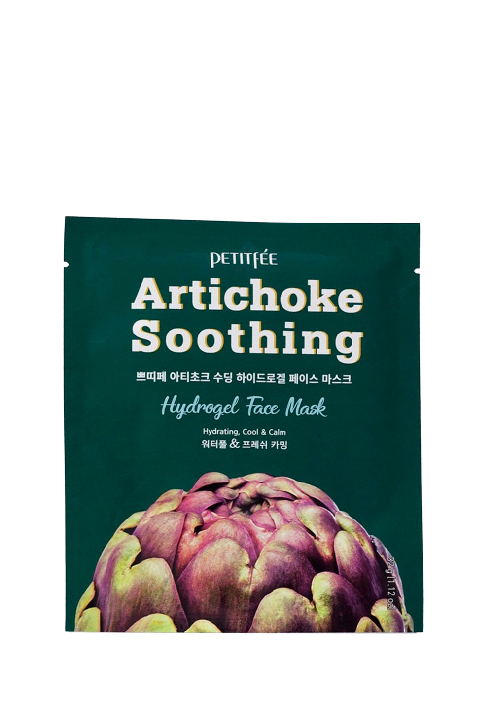 Petitfee Artichoke Soothing Hydrogel Face Mask Освежающая гидрогелевая маска для лица с экстрактом артишока