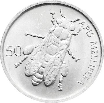 50 стотинов 1996 Словения. Медоносная пчела