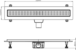 Душевой трап (лоток) EWRIKA 8600560 60 см, с сифоном