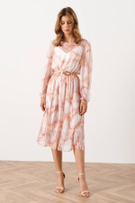 51559 Платье женское (розовый мультиколор)