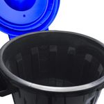 Контейнер 60 литров для мусора, БАК+КРЫШКА (высота 55 см, диаметр 48 см), ассорти, IDEA, М 2393/СЕРЫЙ