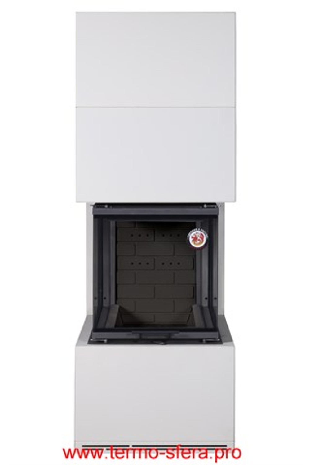 Камин РОДОС 900 СЛОНОВАЯ КОСТЬ, шамот черный