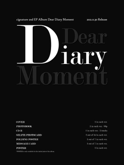 Альбом CIGNATURE - DEAR DIARY MOMENT 2nd EP Album RANDOM Version