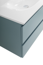 Тумба с раковиной подвесная BelBagno KRAFT-800-2C-SO-AO Голубой матовый, раковина белая BB-8099-80