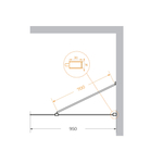 Душевая перегородка Cezares LIBERTA-L-1-TB-95-C-NERO