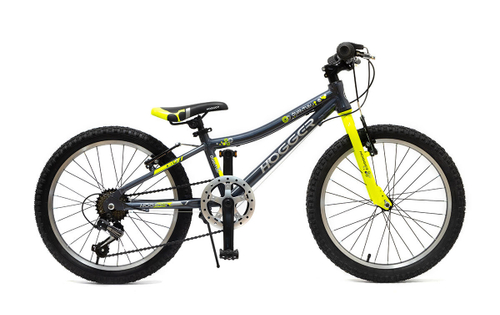 Велосипед 20" HOGGER "QUANTUM" V, рама алюминий, вилка сталь жесткая, V-br тормоз, 7-скор., серо-серебристый