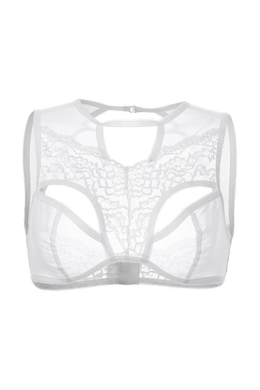 Чувственный бралетт с кружевом (Размер: 42-44) (Цвет: белый)
