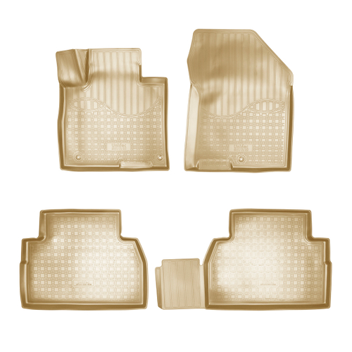 Ковры в салон Norplast/Unidec для Hyundai Santa Fe (2018-)Полиуретан,Бежевый,5 мест арт.NPA11-C31-530-B