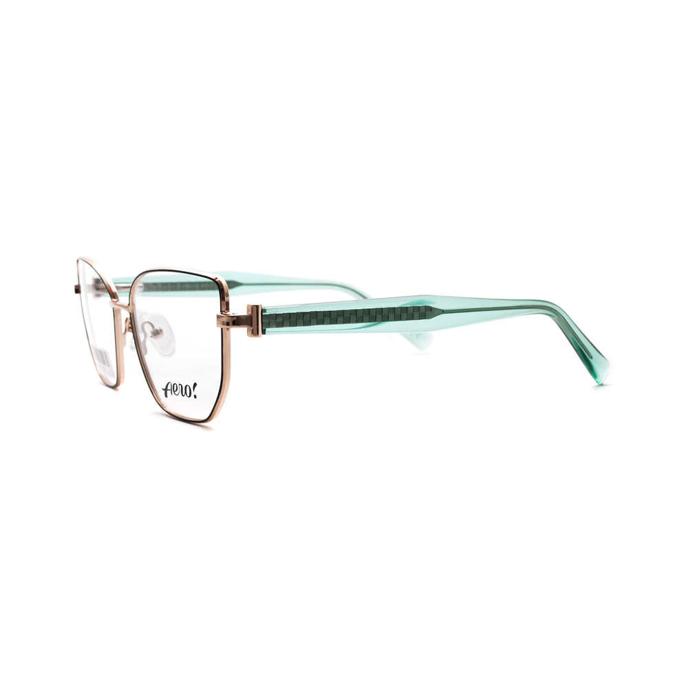 Оправа многогранник AERO A1352 c3 золото/зеленый/прозрач. (Италия)