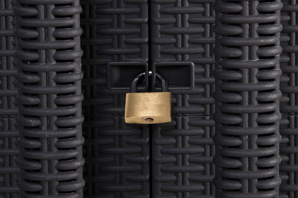 Уличный шкаф TOOMAX 2х дверный глубокий SANTORINI XL (3 полки), светло-серый/антрацит