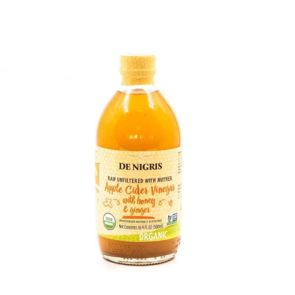 De Nigris Organic Apple Cider Vinegar with Honey &amp; Ginger 500ml | Яблочный уксус с медом и имбирем 500 мл