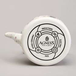 ЧАЙНИК AGNESS ЭМАЛИРОВАННЫЙ СО СЪЕМНЫМ ФИЛЬТРОМ ИЗ НЖС СЕРИЯ "LAVENDER CATS", 0,85 Л