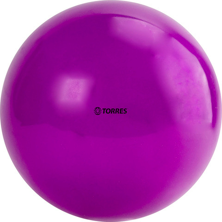 Мяч для художественной гимнастики однотонный TORRES, AG-15-05, диам. 15 см, ПВХ, фиолетовый