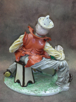 Статуэтка. Фарфор. Клоун барабанщик. Capodimonte. Италия