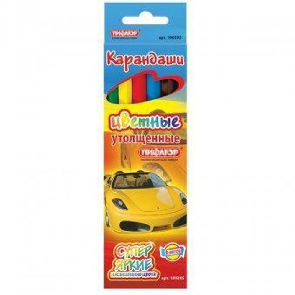 Карандаши 6цв. "Машины супергероев" (Проф-пресс)