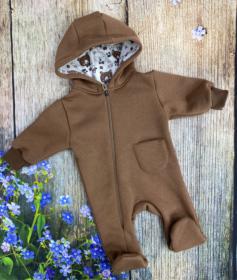 Комплект на выписку 5 предметов велюр "Сара" (Комбинезон, одеяло, бантик, шапочка, слип) (Цвет: Серый)