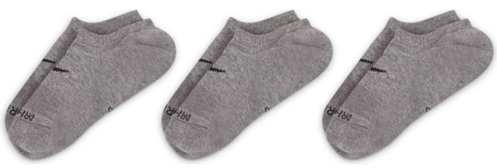Теннисные носки Nike Everyday Plus Cushioned Training Footie Socks 3P - серый