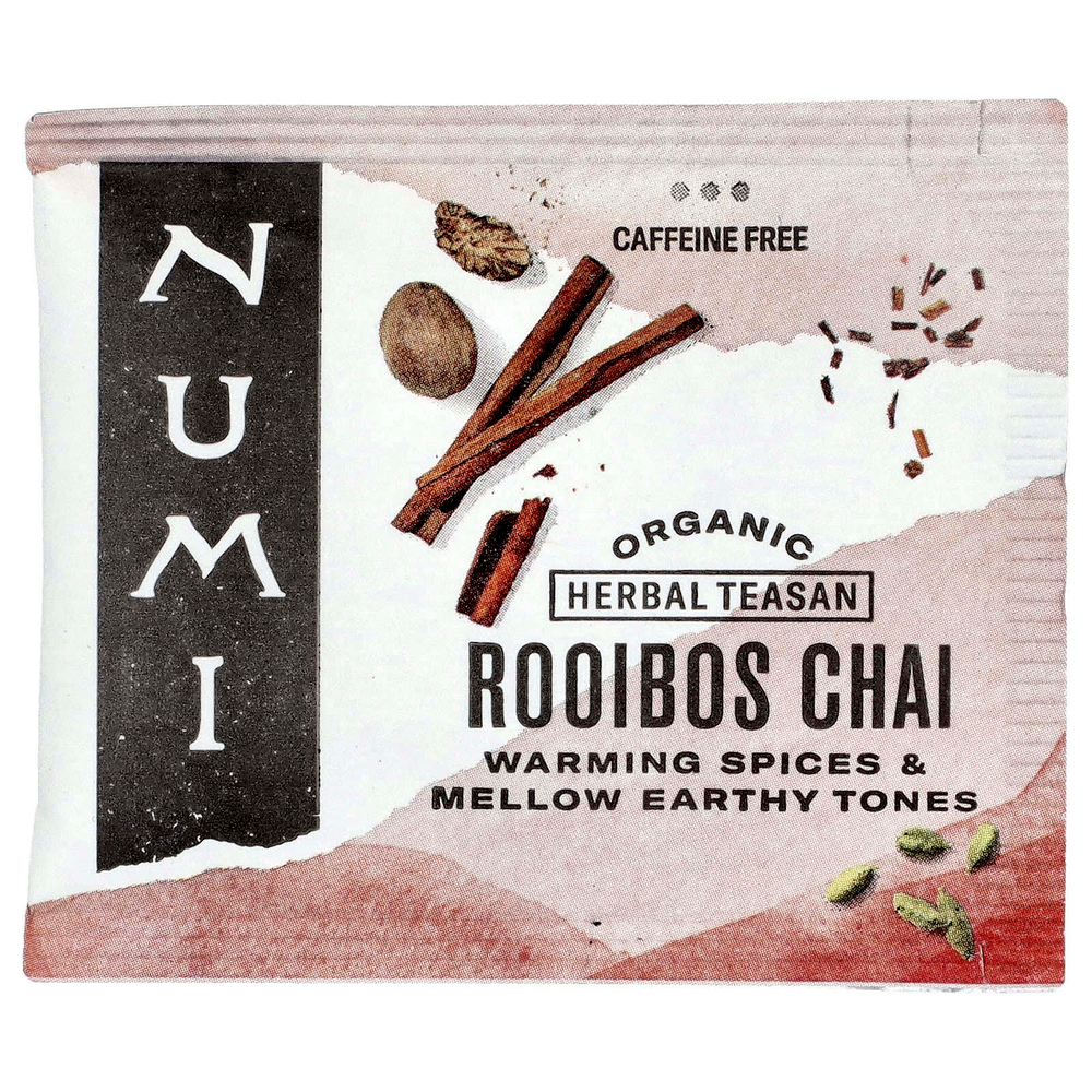 Numi Tea, Organic Herbal Teasan, чай ройбуш, без кофеина, 18 чайных пакетиков, 48,6 г (1,71 унции)