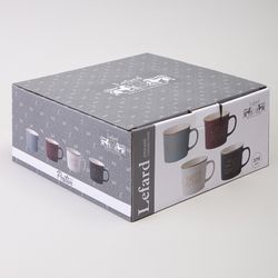 НАБОР КРУЖЕК LEFARD 4ШТ 370 МЛ