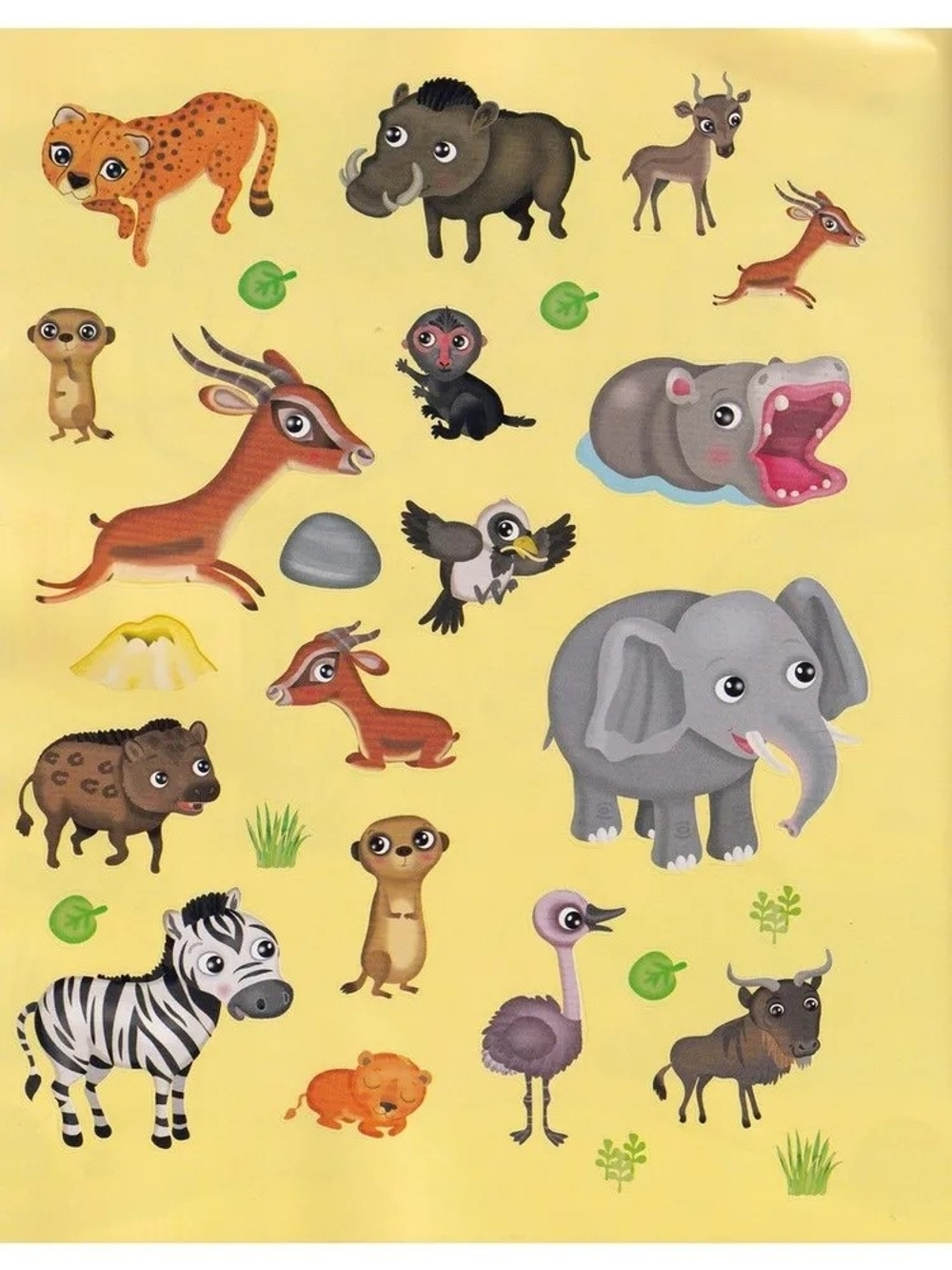 Книжка с наклейками формат А4. Приключения в жаркой саванне. 50 наклеек, изд.: Айрис, авт.: Барсотти Э., серия.: Книжки с наклейками