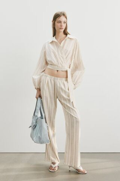 Широкие брюки с добавлением льна - H&M