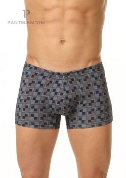 Трусы мужские боксеры Pantelemone PMH-1359, клетка синяя