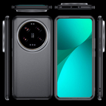 Чехол для Xiaomi 14 Ultra черный с прозрачной матовой задней панелью WLONS