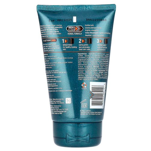 Himalaya, Power Glow, мужское средство для умывания со вкусом солодки, 100 мл (3,4 жидк. унции)