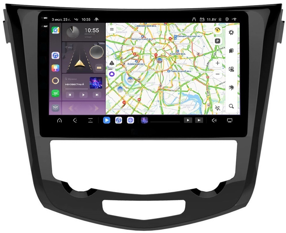 Магнитола для Nissan X-Trail T32, Qashqai J11 2014-2022 (поддержка автопарковки) - Carmedia OL-1668 QLed+2K, Android 13, TS20, CarPlay, 4G SIM-слот