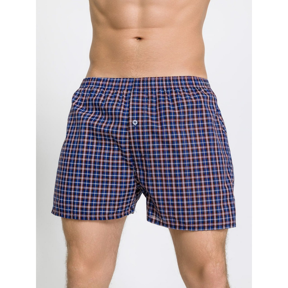 Набор мужских трусов-шортов в клетку (3 шт) PRIORITY PBM-1523