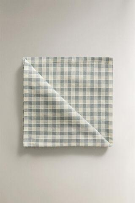 ZARA HOME САЛФЕТКА В КЛЕТКУ (КОМПЛЕКТ ИЗ 2 ПРЕДМЕТОВ), СИНИЙ/ЗЕЛЕНЫЙ