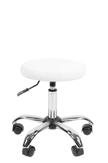 Мобильный стул Chairman 001 экопремиум белый хром